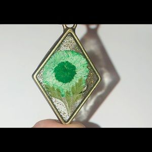 2 for $20 Handmade UV Resin dried flower pendant